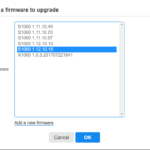 Select a firmware version and upgrade the router